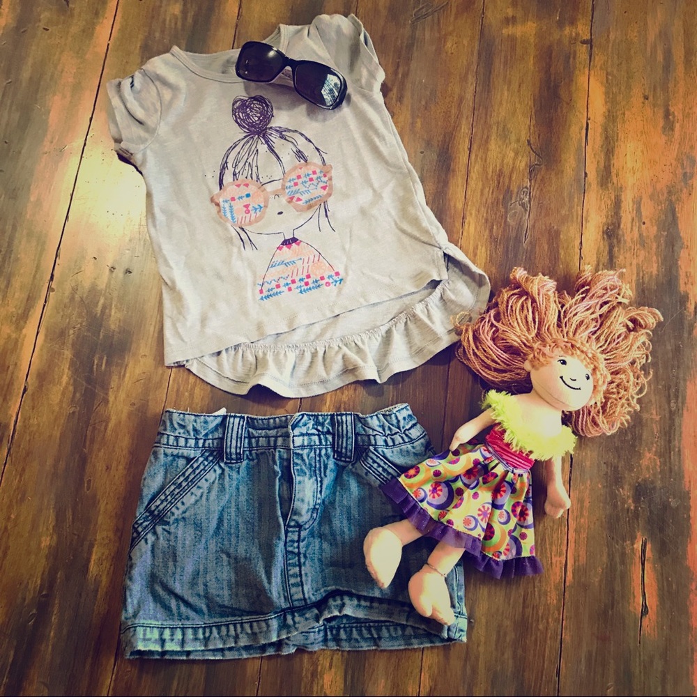 Kids Korner messy bun t-shirt Sz 5/6